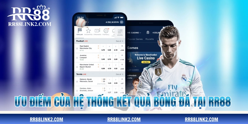 Ưu điểm của hệ thống kết quả bóng đá tại RR88 